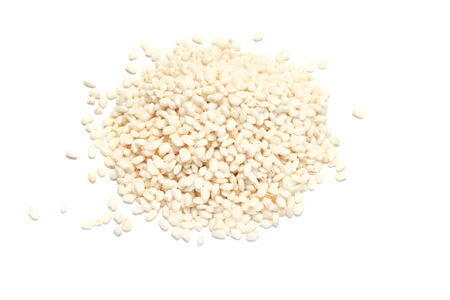 Uncooked raw white rice close-up  の写真素材