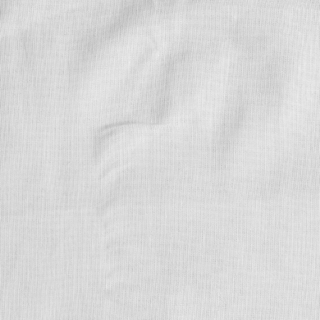 White fabric texture. Canvas with delicate striped pattern, crumpled.の写真素材