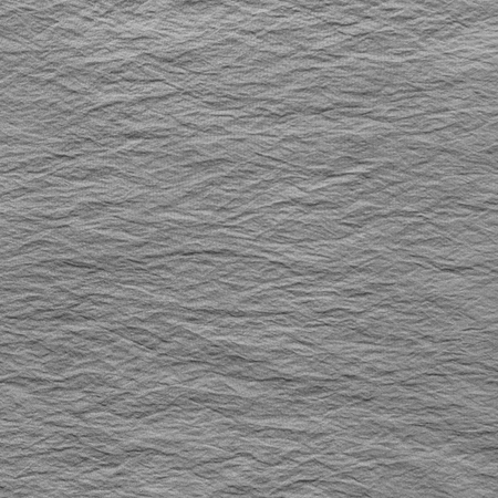 Gray crumpled fabric texture. Canvas with delicate striped pattern.の写真素材