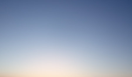 Clear evening sky without clouds. Sky background or gradient.の写真素材