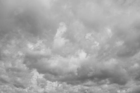 Grey clouds over horizon, cloudscape. Dramatic cloudy sky, heaven.の写真素材