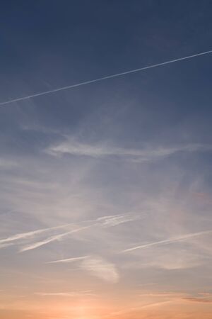 Dramatic evening sky. Sky and clouds at beautiful evening.の写真素材