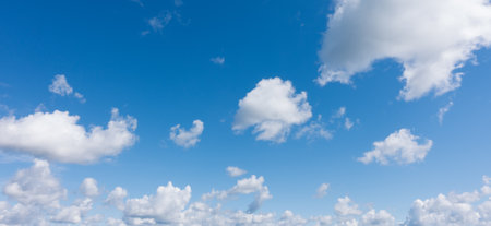 Beautiful light blue sky and white clouds.の写真素材