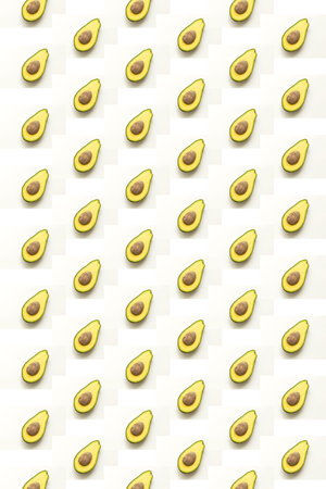 background pattern of ripe avacado half