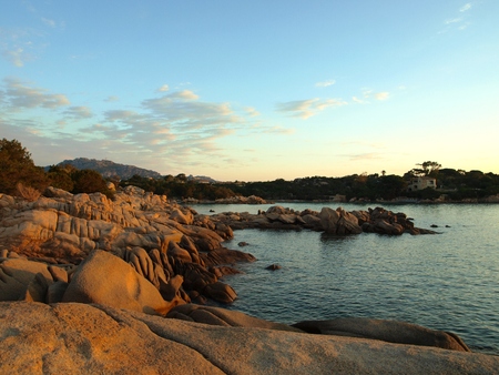 View of the sunrise at the seaの写真素材