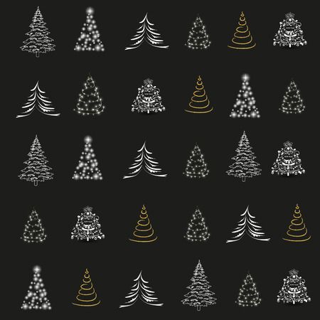 Merry Christmas and Happy New Year lettering design. We wish you Merry Christmas and Happy New Yearのイラスト素材