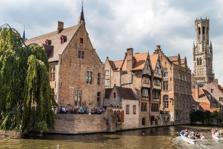 Old center of Brugge, Flanders, Belgiumの写真素材