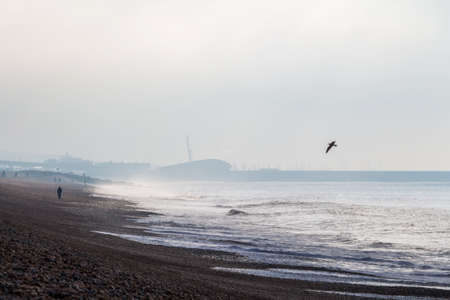 Cold cloudy morning at Brighton, United Kingdomの写真素材