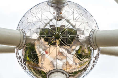 Atomium at cloudy day, Brussels, BelgiumAtomium at cloudy day, Brussels, Belgium