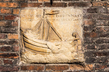 Old brickwork in Brugge, Flanders, Belgiumの写真素材
