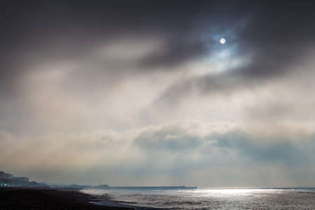 Cold cloudy morning at Brighton, United Kingdomの写真素材