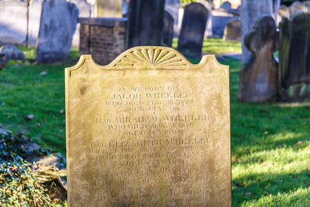 Chiswick church in autumn, London, Englandのeditorial素材