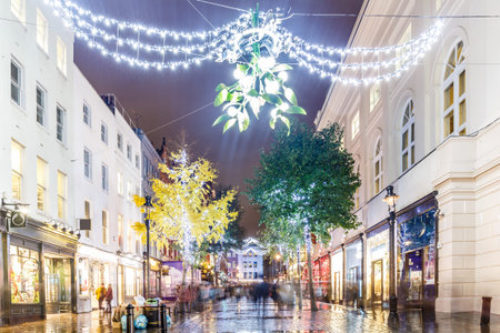 Christmas lights 2016 in Covent Garden, London, Englandのeditorial素材