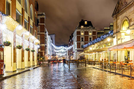 Christmas lights 2016 in Covent Garden, London, Englandの写真素材