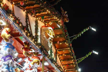 Christmas fair in Hyde park in 2016, Londonのeditorial素材