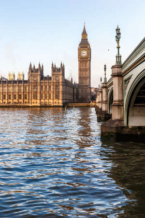 Big ben in winter morning, Londonの写真素材