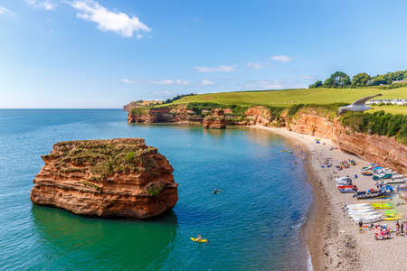 Travelling at Jurassic coast seaside (Devon), UKのeditorial素材