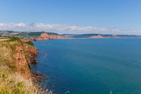 Travelling at Jurassic coast seaside (Devon), UKの写真素材