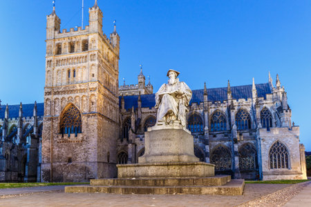 Travelling at Old center of Exeter (Devon), UK