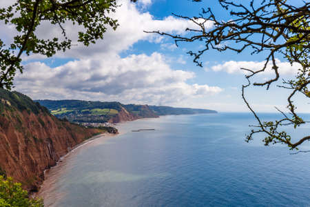 Travelling at Jurassic coast seaside (Devon), UKの写真素材