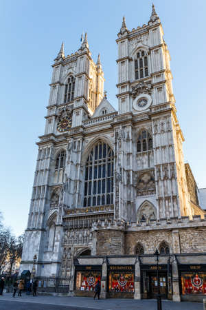Westminster abbey in winter morning, Londonの写真素材