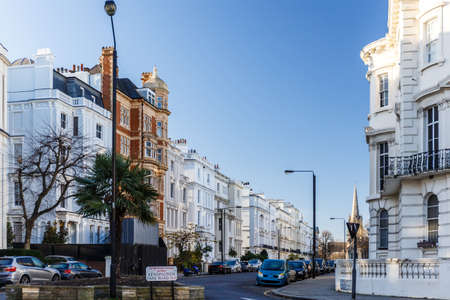 Kensington area in winter, Londonの写真素材