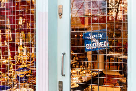 Portobello road in winter, Londonの写真素材