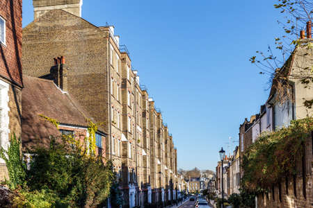 Kensington area in winter, Londonの写真素材