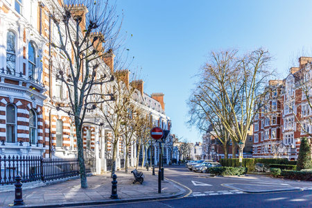 Kensington area in winter, London