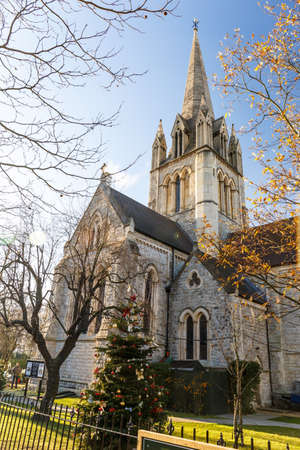 Kensington area in winter, Londonの写真素材