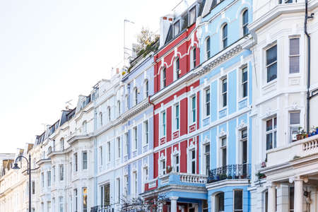 Portobello road in winter, Londonの写真素材