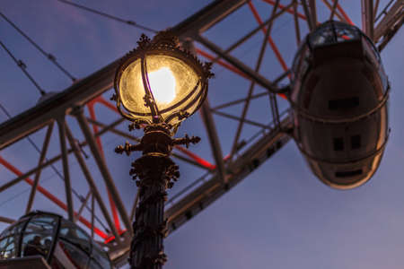 London eye in the nightの写真素材