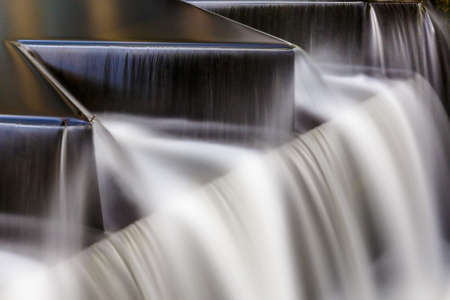 Water of Regent's canal at long exposure in winter, Londonの写真素材