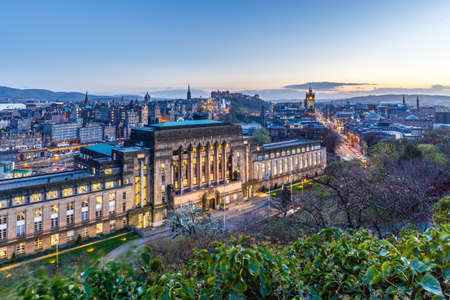 View from Calton Hill, Edinburgh, Scotlandの写真素材