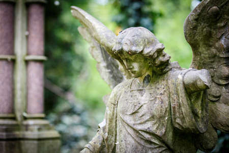 Nunhead cemetry in springの写真素材