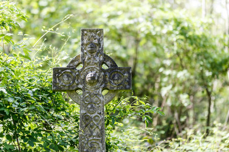 Nunhead cemetry in springの写真素材