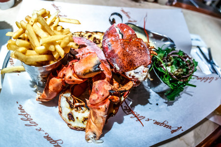 Lobster served in english pubの写真素材