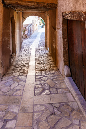 Rural town Miravet in Catalania, Spainの写真素材