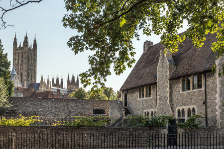Canterbury view in summer, Kent, Englandの写真素材