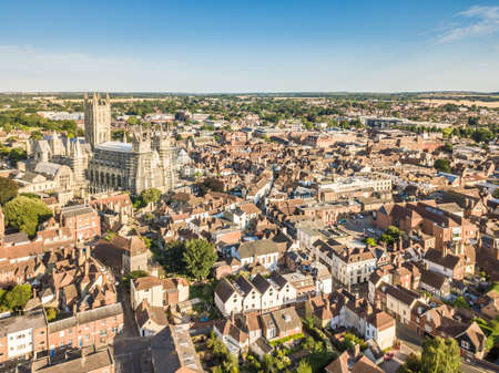 Canterbury view in summer, Kent, Englandの写真素材