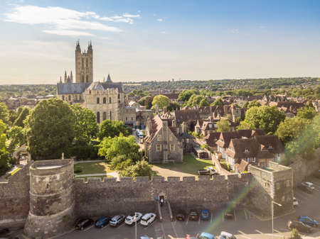 Canterbury view in summer, Kent, Englandの写真素材