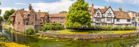 Canterbury view in summer, Kent, Englandの写真素材