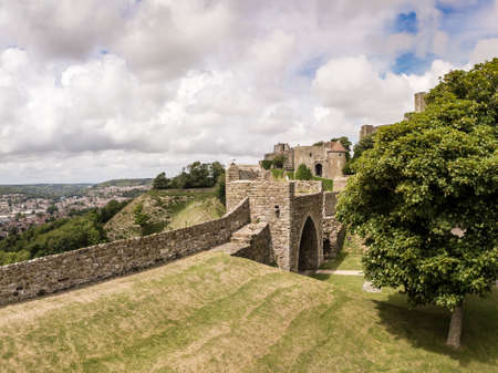 Aerial view of Dover Castle, Englandの写真素材