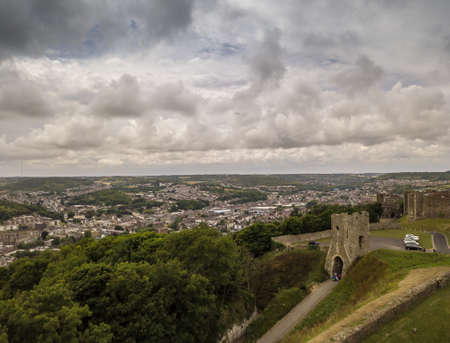 Aerial view of Dover Castle, Englandの写真素材