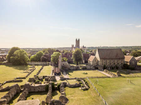 Canterbury view in summer, Kent, Englandの写真素材