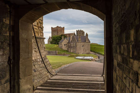 View on Dover castle in summer, Englandの写真素材