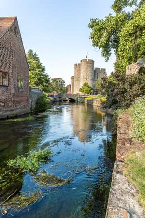 Canterbury view in summer, Kent, Englandの写真素材