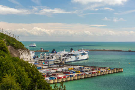View on English channel from Dover port, Englandの写真素材