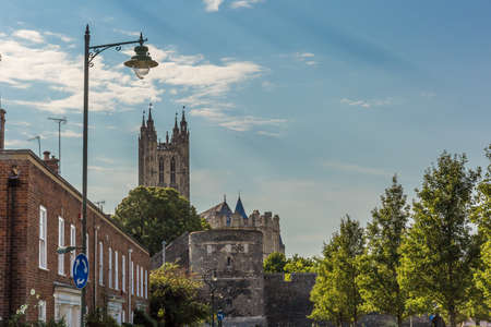 Canterbury view in summer, Kent, Englandの写真素材