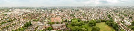 Aerial view of London suburb, Englandの写真素材